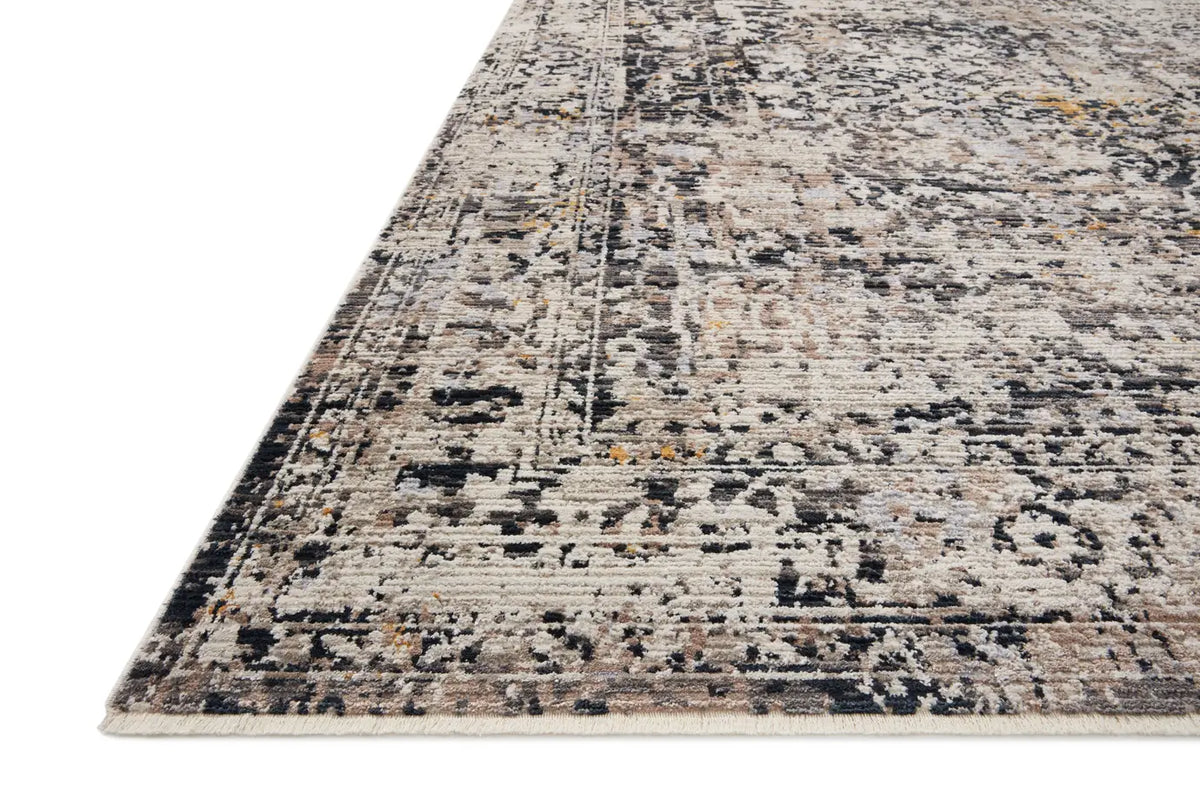 Loloi Leigh Lei-03 Charcoal/Taupe Rugs - rug corner