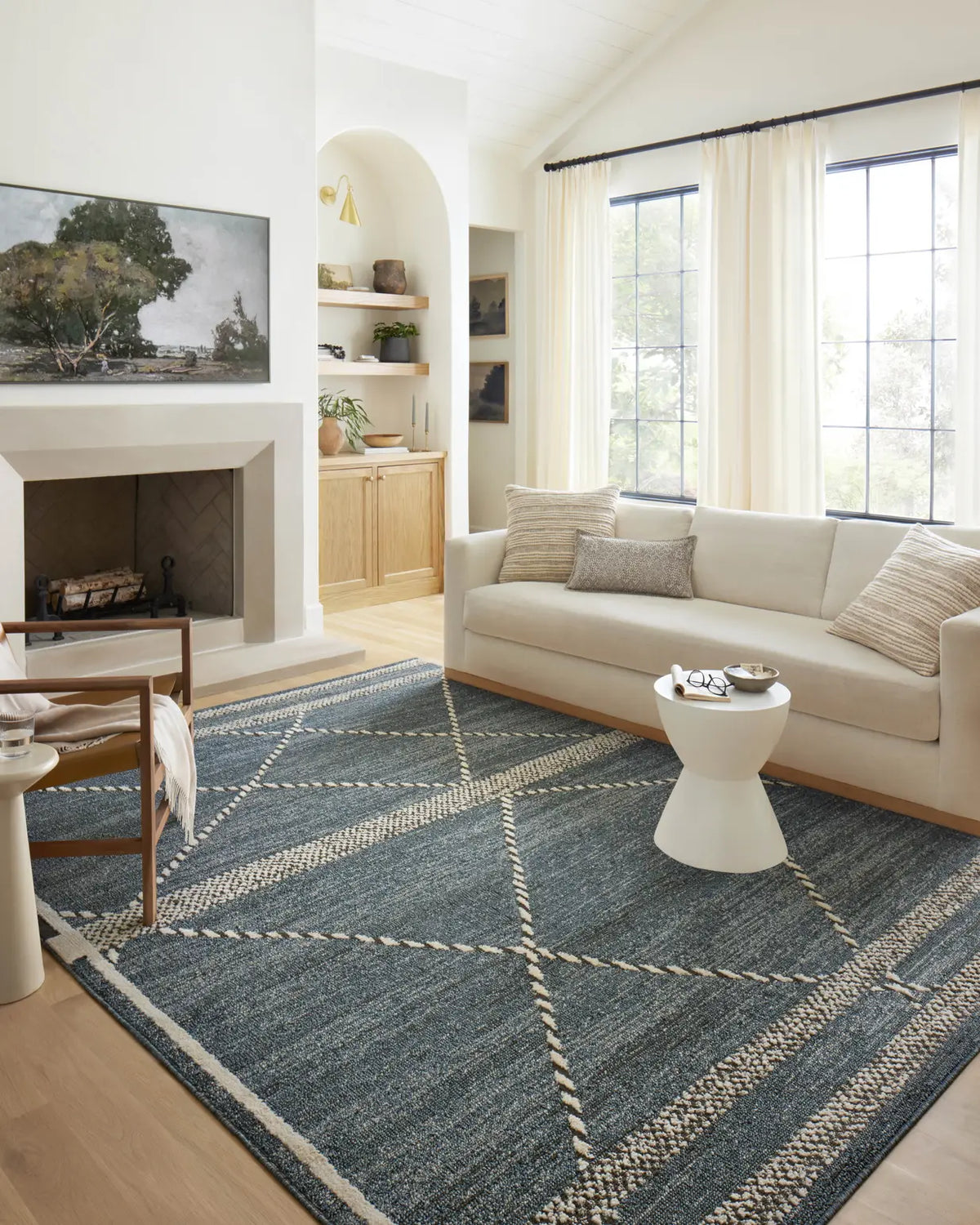 Loloi Fabian Fab-01 Denim/Charcoal Rug - room scene 1