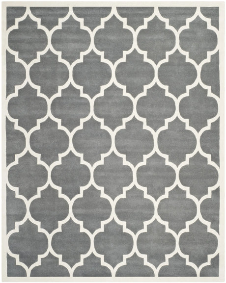 Safavieh Chatham 10'-0" x 14'-0" Rug in Dark Grey / Ivory