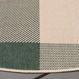 Safavieh Courtyard 5'-3" x 5'-3" Rug in Green / Beige