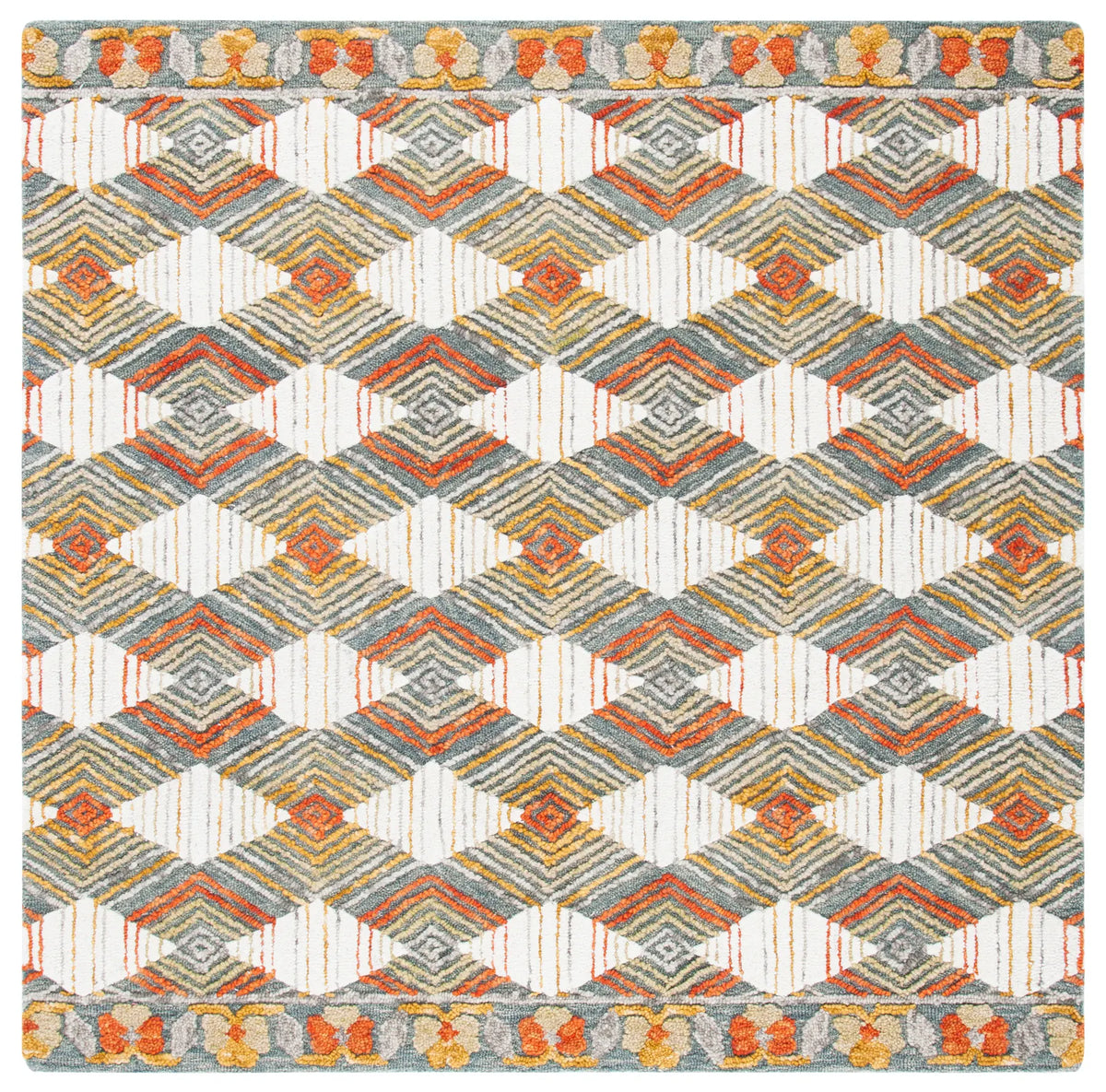 Safavieh Trace 6'-0" x 6'-0" Rug in Blue / Ivory