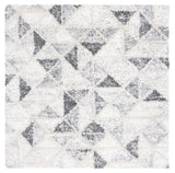 Safavieh Berber Shag 6'-7" x 6'-7" Rug in Grey / Ivory