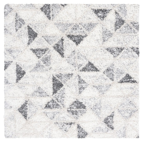 Safavieh Berber Shag 6'-7" x 6'-7" Rug in Grey / Ivory