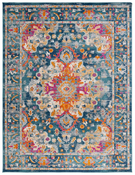 Safavieh Madison 10'-0" x 14'-0" Rug in Teal / Fuchsia