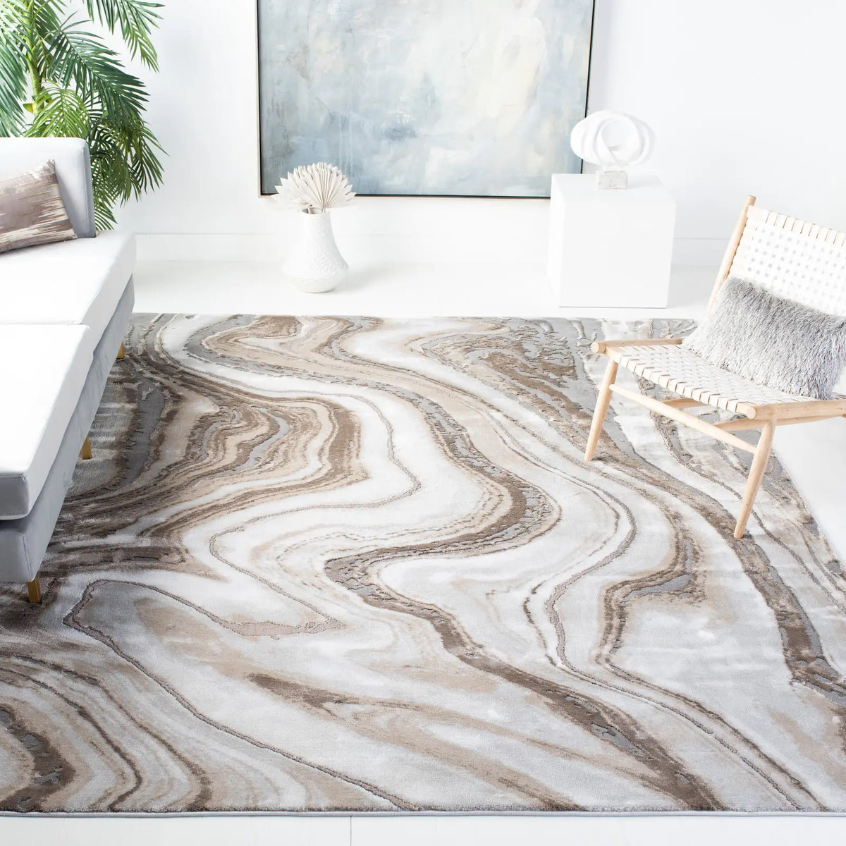 Safavieh Craft 10'-6" x 14'-0" Rug in Gold / Grey