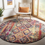 Safavieh Monaco 6'-7" x 6'-7" Rug in Purple / Orange