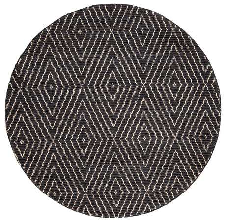 Safavieh Bohemian 6'-0" x 6'-0" Rug in Black / Ivory