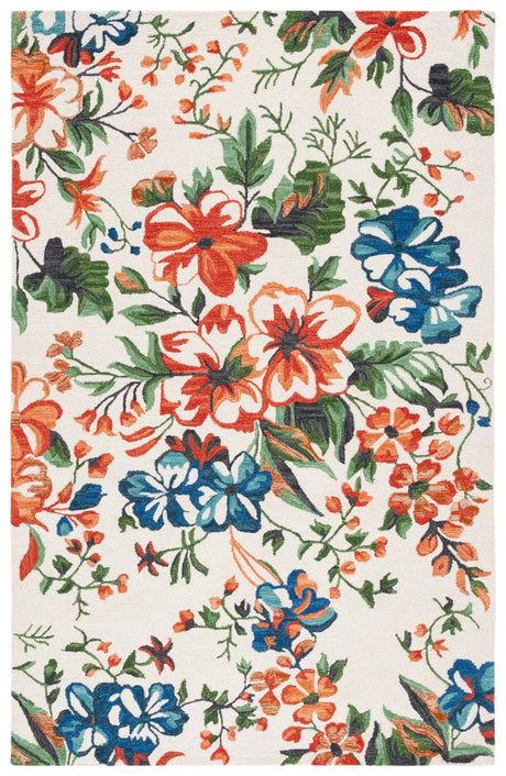 Safavieh Jardin 4'-0" x 6'-0" Rug in Ivory / Orange