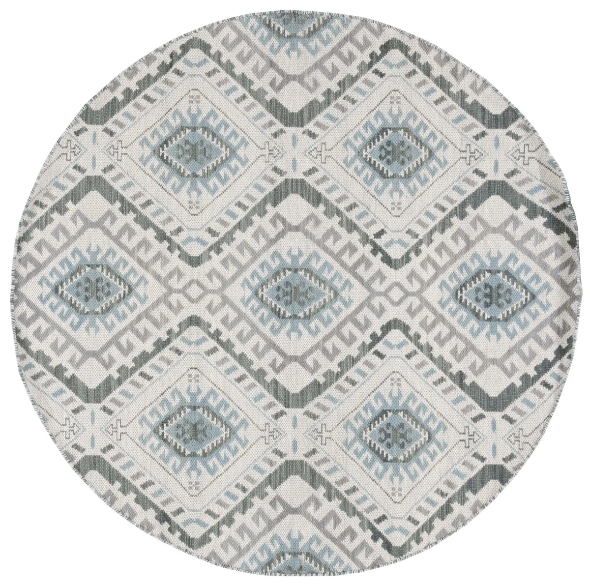 Safavieh Kilim 6'-0" x 6'-0" Rug in Ivory / Blue