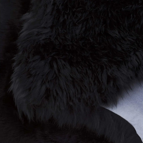 Safavieh Sheep Skin 5'-5" x 7'-7" Rug in Midnight Black