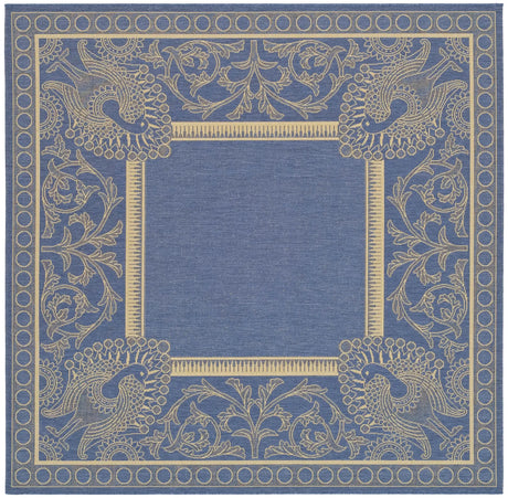 Safavieh Courtyard 6'-7" x 6'-7" Rug in Blue / Natural