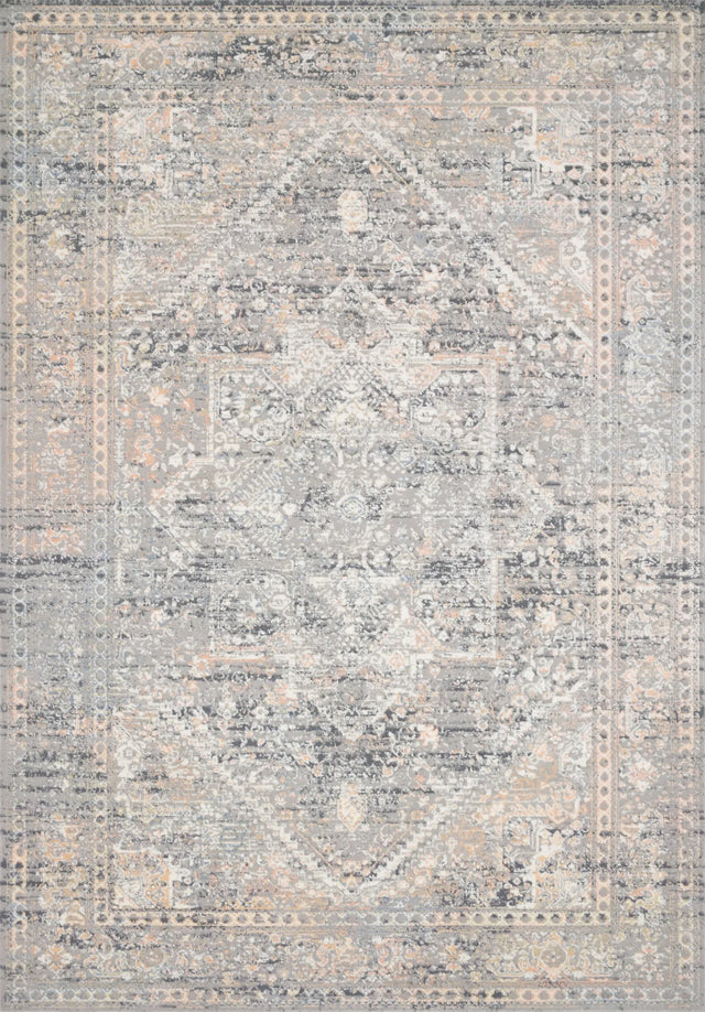 Loloi Lucia Luc-01 Grey / Sunset Rugs - main flat