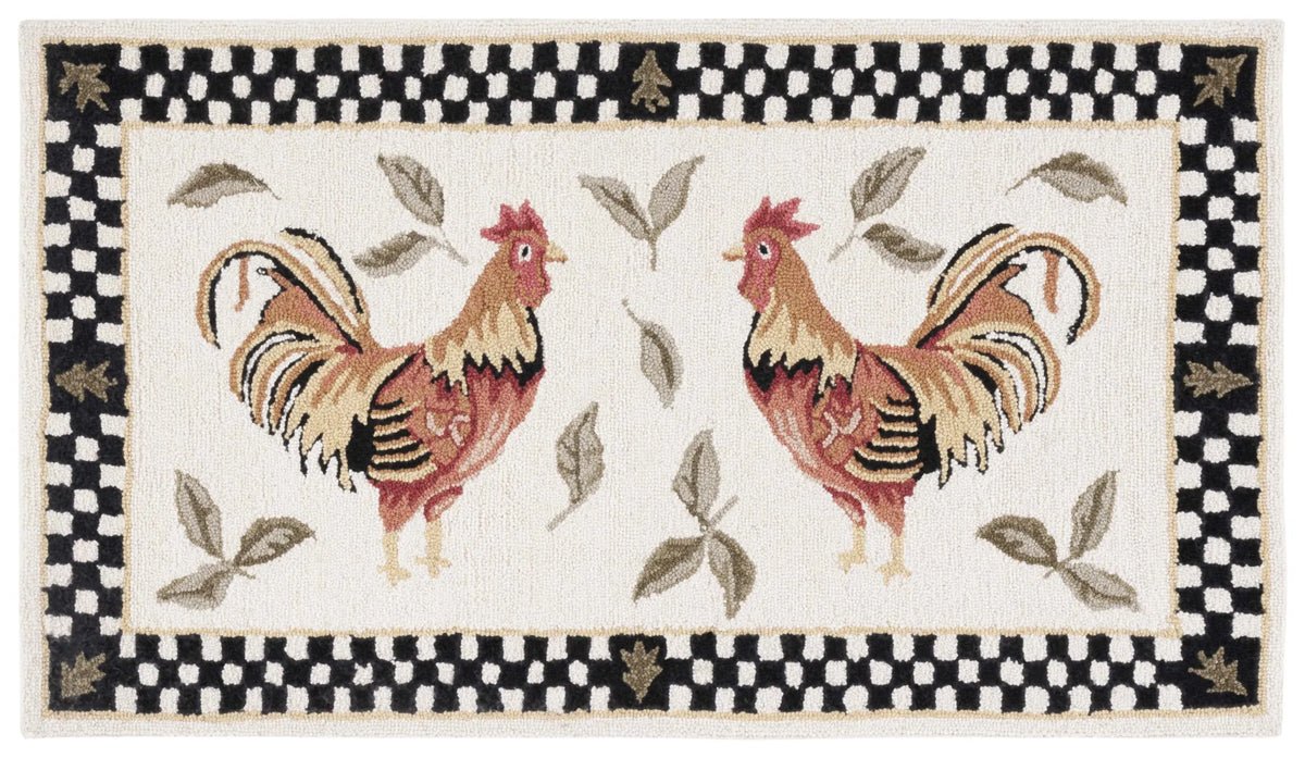 Safavieh Vintage Posters 2'-6" x 5'-0" Rug in Ivory / Black