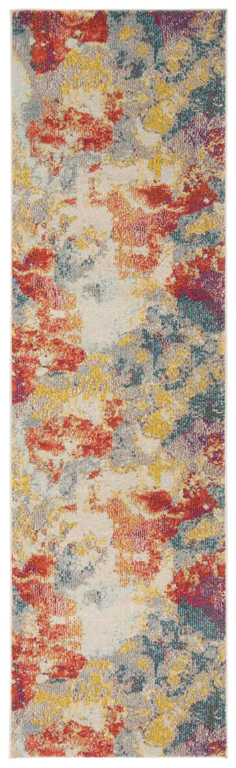 Safavieh Phoenix 100 2'-3" x 8'-0" Rug in Blue / Orange