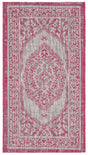 Safavieh Courtyard 2'-0" x 3'-7" Rug in Light Grey / Fuchsia