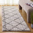 Safavieh Everett Shag 2'-3" x 8'-0" Rug in Ivory / Grey