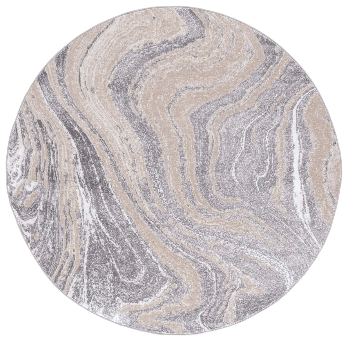 Safavieh Amelia 6'-7" x 6'-7" Rug in Beige / Grey