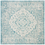 Safavieh Courtyard 6'-7" x 6'-7" Rug in Grey / Blue