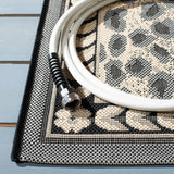 Safavieh Courtyard 4'-0" x 5'-7" Rug in Grey / Black