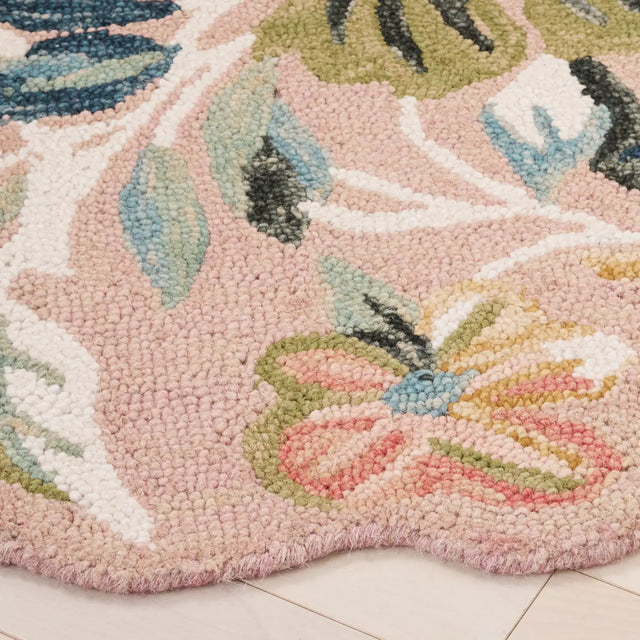 Safavieh Jardin 4'-0" x 4'-0" Rug in Pink / Blue