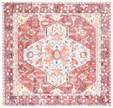 Safavieh Saffron 6'-0" x 6'-0" Rug in Rust / Aqua