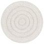 Safavieh Braided 3'-0" x 3'-0" Rug in Silver / Ivory
