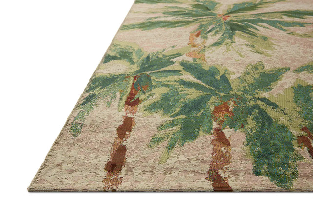 Loloi Botanical BOT-04 Clay / Green Rug - rug corner