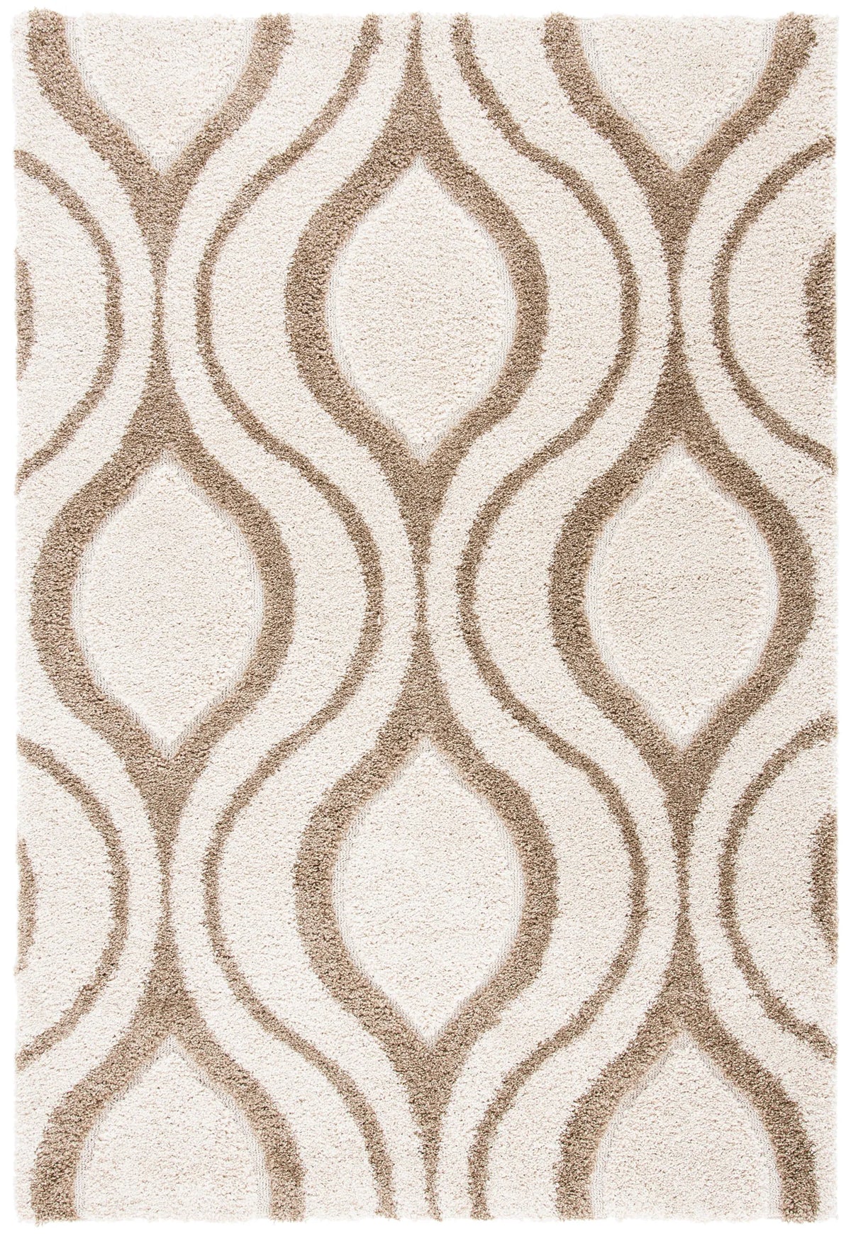 Safavieh Florida Shag 5'-3" x 7'-6" Rug in Ivory / Beige