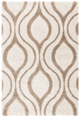 Safavieh Florida Shag 5'-3" x 7'-6" Rug in Ivory / Beige