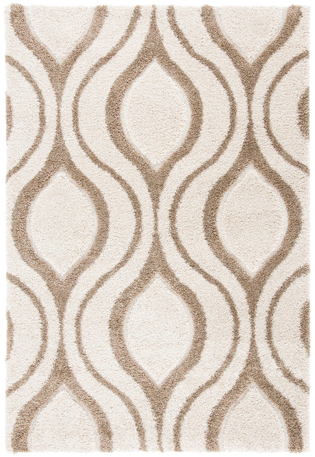 Safavieh Florida Shag 5'-3" x 7'-6" Rug in Ivory / Beige
