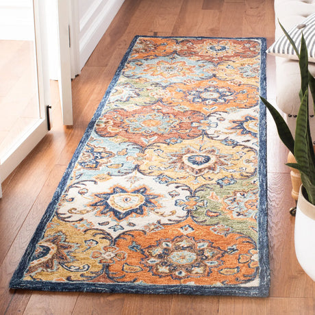 Safavieh Heritage 2'-3" x 8'-0" Rug in Blue / Rust