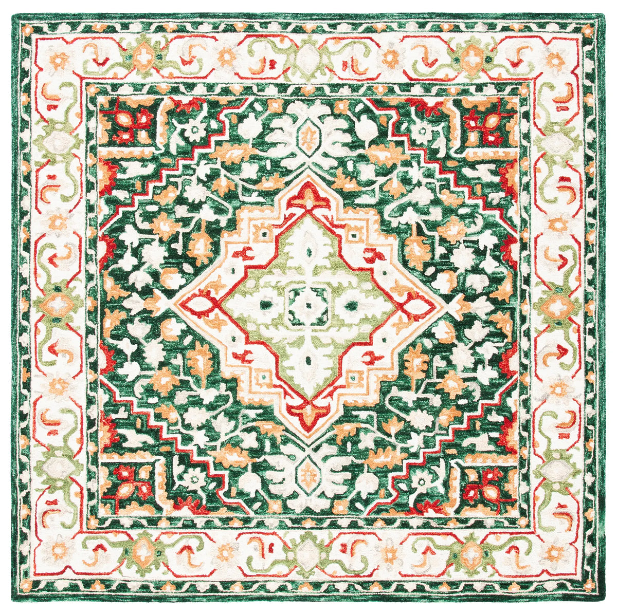Safavieh Aspen 7'-0" x 7'-0" Rug in Green / Red