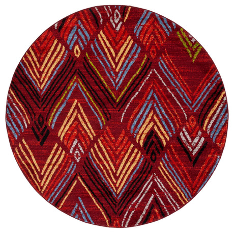Safavieh Amsterdam 6'-7" x 6'-7" Rug in Red / Terracotta