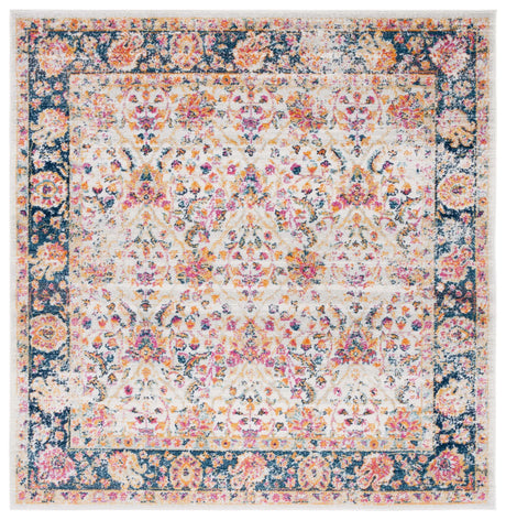 Safavieh Madison 6'-7" x 6'-7" Rug in Cream / Navy