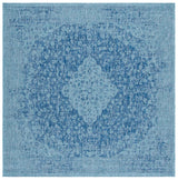 Safavieh Courtyard 6'-7" x 6'-7" Rug in Navy / Aqua