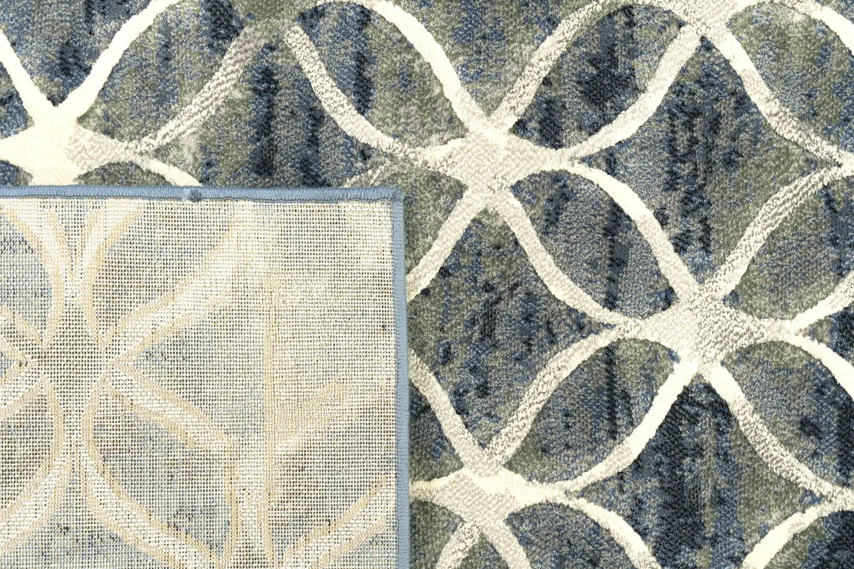 Dynamic Rugs Eclipse 63396 Blue Rugs - Corner
