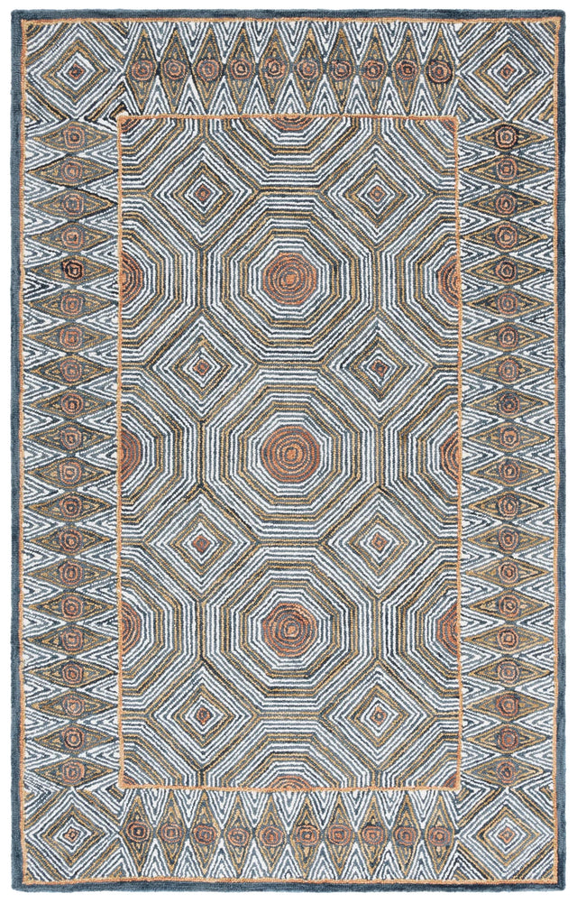 Safavieh Micro-Loop 4'-0" x 6'-0" Rug in Blue / Ivory