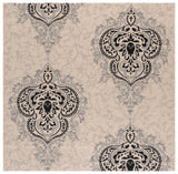 Safavieh Courtyard 7'-10" x 7'-10" Rug in Creme / Black