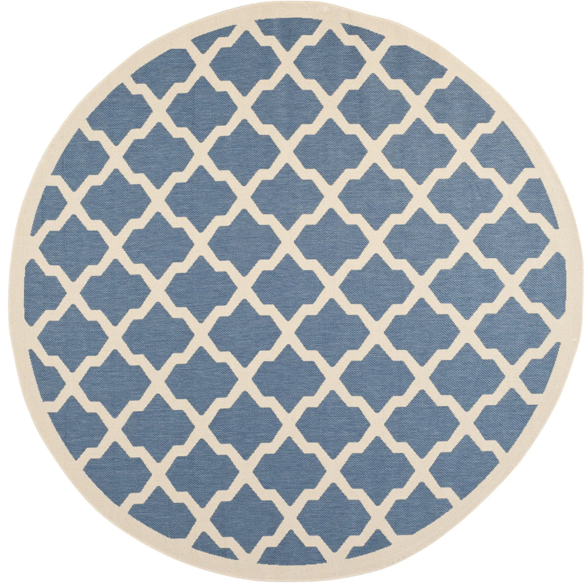 Safavieh Courtyard 7'-10" x 7'-10" Rug in Blue / Beige