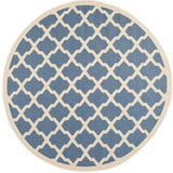 Safavieh Courtyard 7'-10" x 7'-10" Rug in Blue / Beige