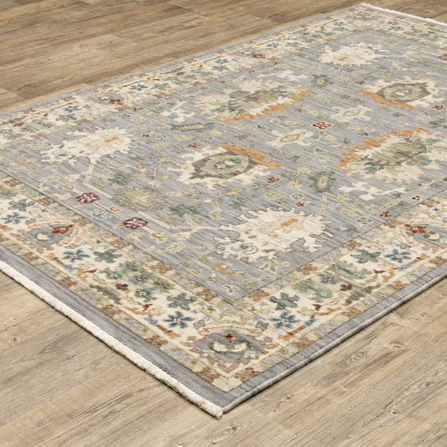 Oriental Weavers Lucca 2063L Blue/ Multi Rug - angle detail