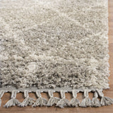 Safavieh Pro Lux Shag 400 4'-0" x 6'-0" Rug in Grey / Cream