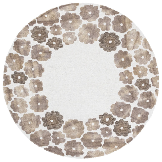 Safavieh Jardin 6'-0" x 6'-0" Rug in Beige / Ivory