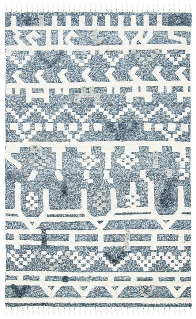 Safavieh Casablanca 4'-0" x 6'-0" Rug in Blue / Ivory