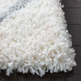 Safavieh Fontana Shag  800 4'-0" x 6'-0" Rug in Cream / Grey
