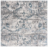 Safavieh Ravine Shag 6'-7" x 6'-7" Rug in Blue / Ivory