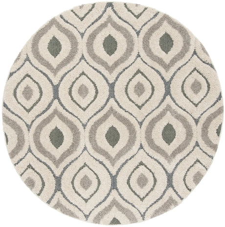 Safavieh Florida Shag 5'-0" x 5'-0" Rug in Cream / Light Blue