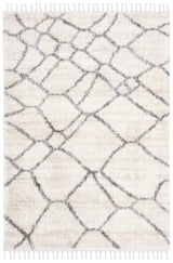 Safavieh Berber Fringe Shag 5'-3" x 7'-6" Rug in Cream / Grey