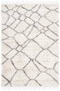 Safavieh Berber Fringe Shag 5'-3" x 7'-6" Rug in Cream / Grey