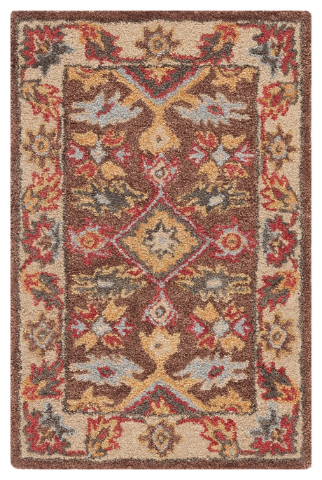 Safavieh Antiquity 2'-0" x 3'-0" Rug in Dark Brown / Ivory